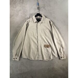 Ball And Buck Mens XXL Beige Hunting Field Shirt Button Down Utility Pockets
